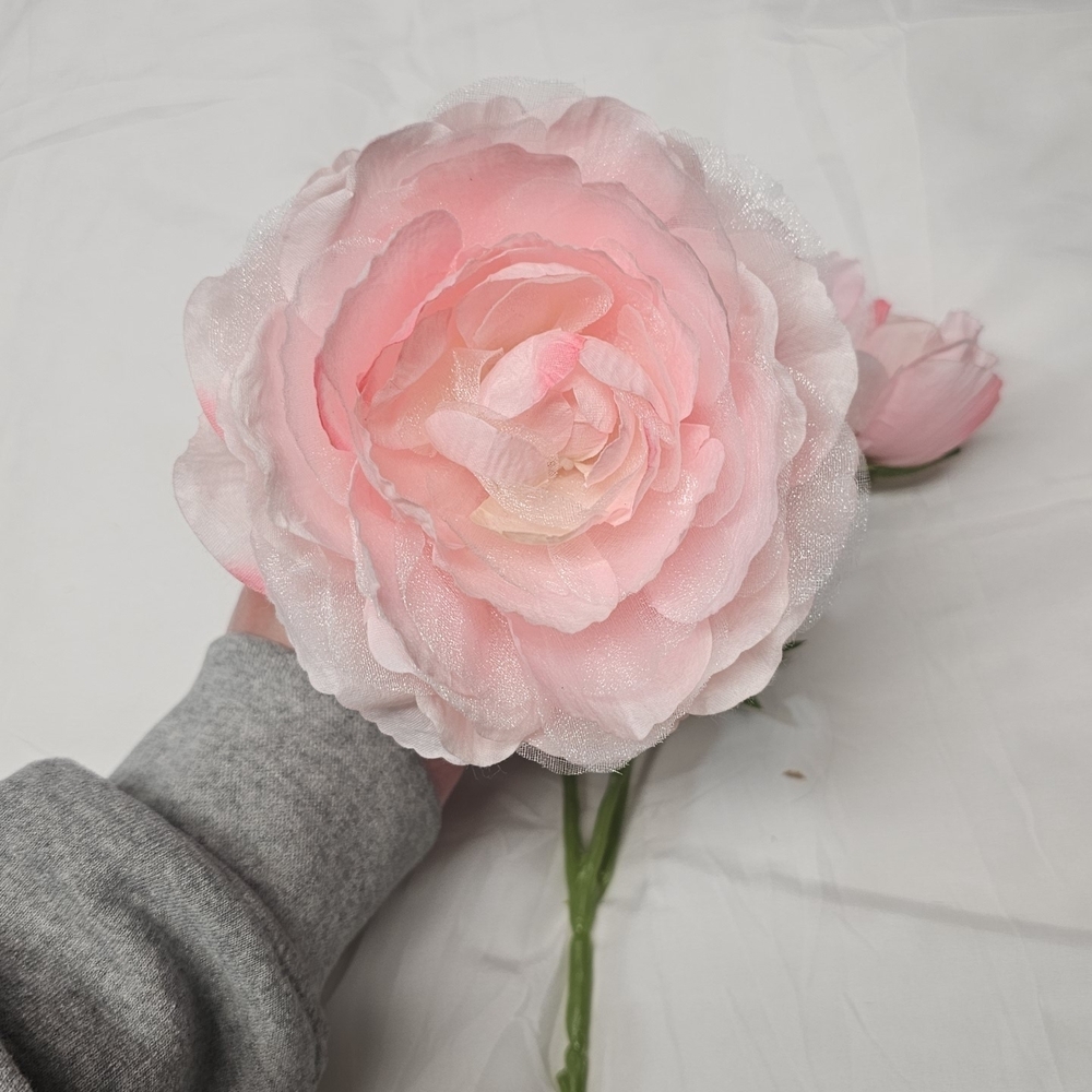 Large Pink Artificial Rose Stem